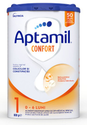 Fotoja e Aptamil 1 Comfort 800 gr - Qumesht Pluhur per Foshnje kunder shtrengimeve ne stomak