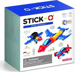 Fotoja e Set i lodrave Blloqe magnetike Magformers Stick-O Urban Set, 16 pjesë, shumëngjyrëshe