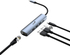 Fotoja e USB Hub Genius USB-C me 3 USB-A / USB-C / RJ-45, i hirtë, Picture 3