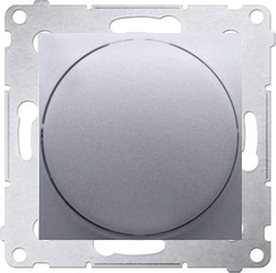 Fotoja e Dimmer rrotullues LED Kontakt-Simon 54 Premium DS9L.01 / 43 (WMDS-004xLx-043), 230 V, 2–250 W, i argjendtë