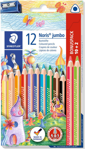 Fotoja e Ngjyra Staedtler Buntstift Noris jumbo, 12 ngjyra