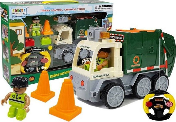 Fotoja e Lodër kamion mbeturinash me telekomandë, R/C Auto LEANToys, 12 copë