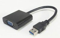 Fotoja e Përshatës MicroConnect, USB-A 3.0 në D-Sub (VGA), i zi