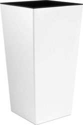 Fotoja e Vazo për lule Prosperplast DURS325, 325 x 325 x 610 mm, e bardhë