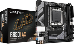Fotoja e Pllakë amë Gigabyte B650I AX, AMD B650, Socket AM5, 2 slota,	Bluetooth, Wi-Fi 6, Mini ITX