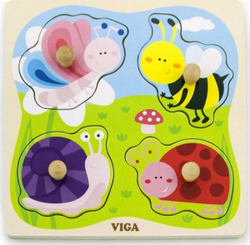 Fotoja e Puzzle Insekte Viga Toys, shumëngjyrëshe