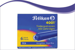 Fotoja e Fishekë boje Pelikan për stilolapsa, 6 copë, të zeza
