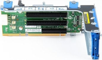 Fotoja e Set ngritës HPE DL Gen10, PCIe, x8/x16/x8, i zi/kaltër/gjelbër