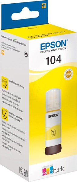 Fotoja e Ngjyrë për printim Epson Ink Ecotank 104, e verdhë