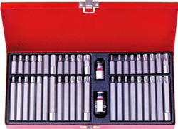 Fotoja e Set majë për kaçavida King Tony, Torx/ Hex/ Spline, 44 copë