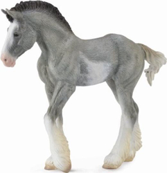 Fotoja e Figurë Collecta Clydesdale Foal Blue Roan