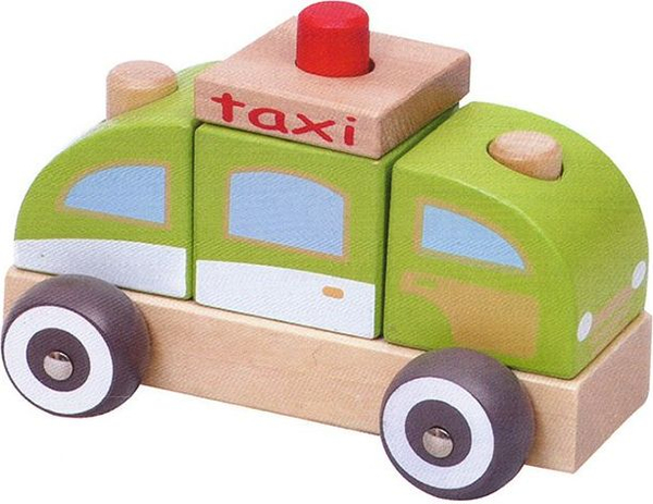 Fotoja e Lodër makinë taksi prej druri iBOX (W05C010)