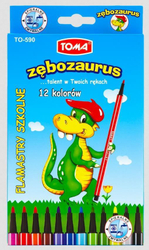 Fotoja e Set markerash Toma Washable Felt Sticks Toothsaurus, 12 ngjyra