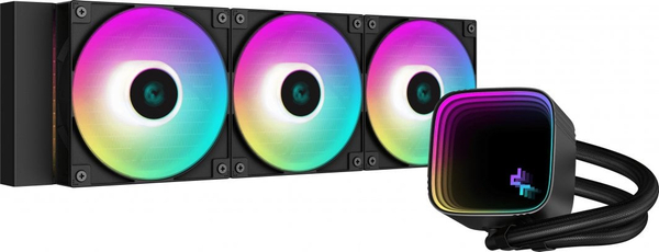 Fotoja e Ftohës me ujë Deepcool LS720 SE (R-LS720-BKAMMM-G-1), 2250rpm, 32.9 dBa, 85.85 CFM, ARGB, 360mm
