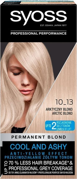 Fotoja e Ngjyrë për flokë Syoss Permanent Hair Coloring Cream 10-13, e verdhë