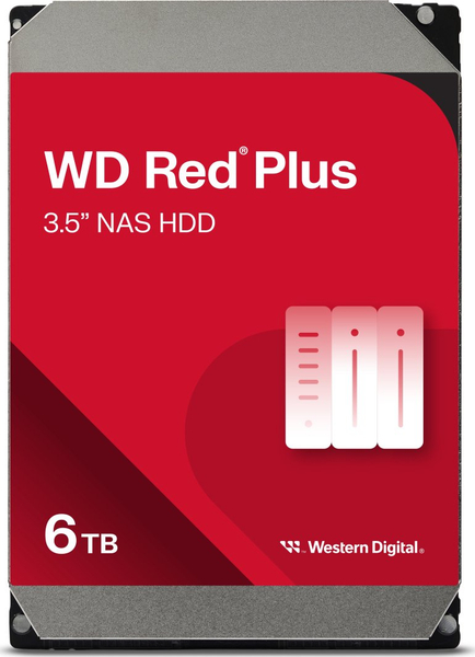 Fotoja e Disk për server WD Red Plus, 6TB, 3.5'' SATA III (6Gb/s)