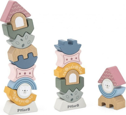 Fotoja e Kullë druri puzzle Viga Toys VIGA PolarB, 11 copë, shumëngjyrëshe