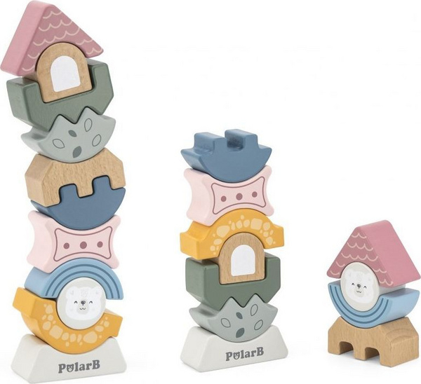 Fotoja e Kullë druri puzzle Viga Toys VIGA PolarB, 11 copë, shumëngjyrëshe