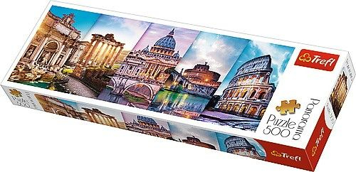 Fotoja e Puzzle Trefl Panorama - Trip to Italy, 66 x 23.7 cm, 500 elemente