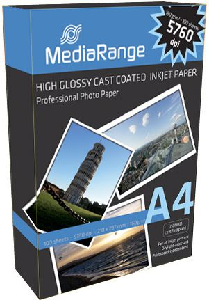 Fotoja e Letër fotografike MediaRange A4, 160 g/m², 100 fletë