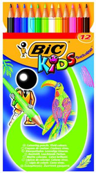 Fotoja e Ngjyra druri Bic Kids Tropicolors2, 12 copë