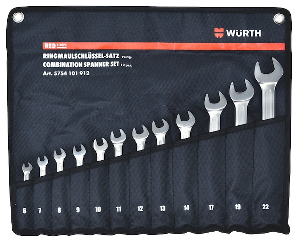 Fotoja e Set çelësash të kombinuar Würth Redstripe, WS6-22, 12 copë