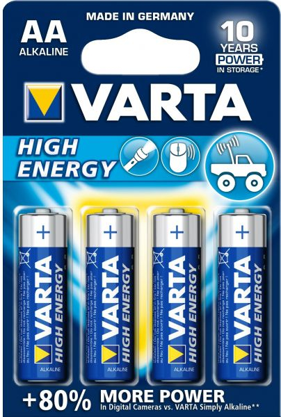 Fotoja e Bateri Varta High Energy AA / R6, 4 copa