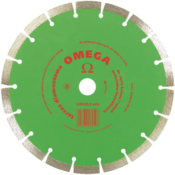 Fotoja e Teh diamanti për beton SEGMENT OMEGA IN CORPORE 18020, 125 x 22.2 mm