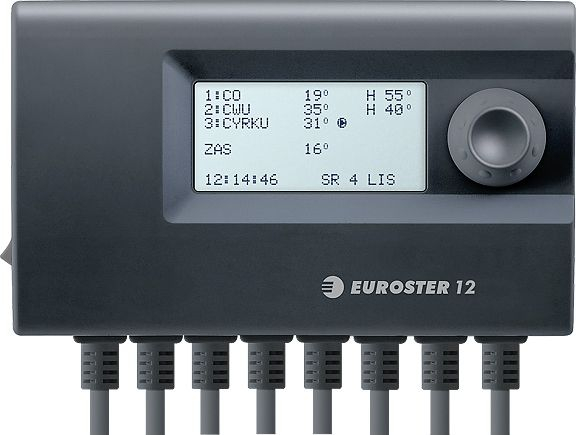 Fotoja e Kontrollues elektronik për sistemin e ngrohjes Euroster, i zi