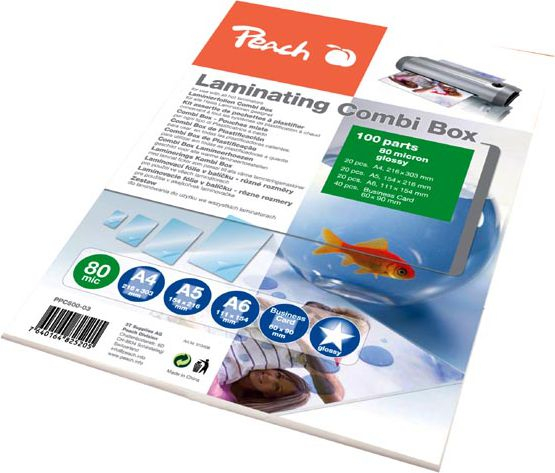 Fotoja e Film laminues Peach Combi Box Laminating, 100 copë