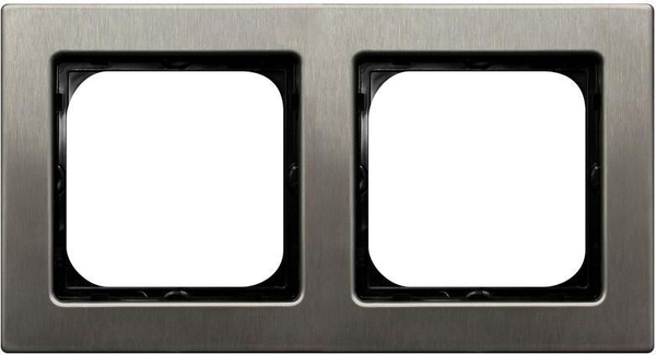 Fotoja e Kuti për priza Ospel Double Sonata, inox çelik, e dyfishtë