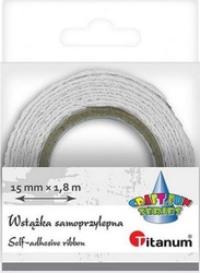 Fotoja e Fjongo dantella pambuku Titanum 15mmx1.8m, e bardhë