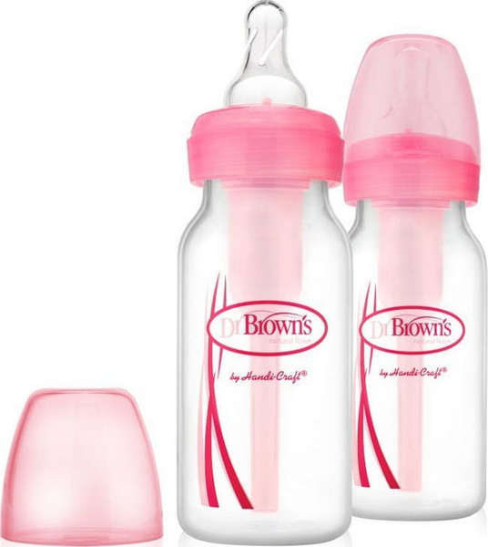 Fotoja e Set biberon Dr Browns SB42305, 2x120 ml, rozë