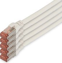 Fotoja e Kabllo rrjeti Digitus Patchcord, CAT5e, S-FTP, 10m, 5 copë, e bardhë