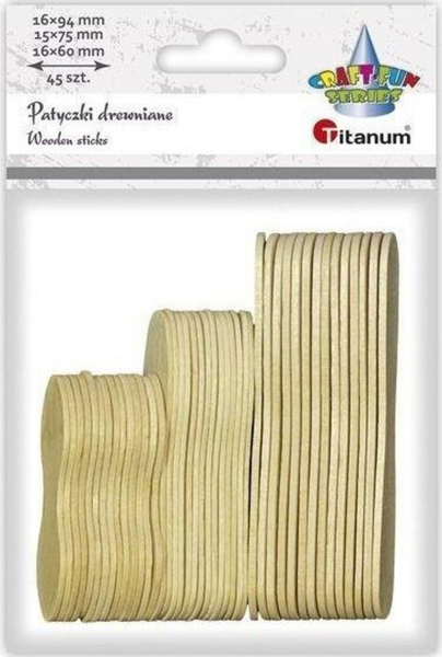 Fotoja e Shkopinj druri, lugë çaji Titanium, 45 copë