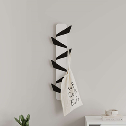 Fotoja e Varëse për rroba Decortie Alesta 110x20cm, e bardhë/zezë