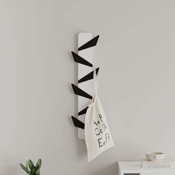 Fotoja e Varëse për rroba Decortie Alesta 110x20cm, e bardhë/zezë