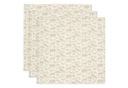 Fotoja e MBULESA TE HOLLA MUSLIN 70x70cm Animals Olive Green (3pack)