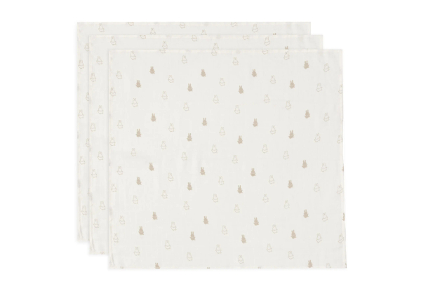 Fotoja e MBULESA TE HOLLA MUSLIN70x70cm Happy Miffy Nougat (3pack)