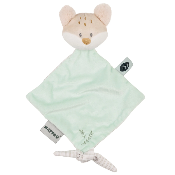 Fotoja e Mbajtëse për meme Nattou Doudou Fox, 19 cm, Flo Mint Green