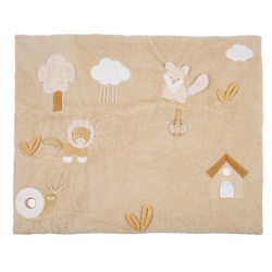 Fotoja e Shtrojë e butë me lodra Nattou Playmat Lion, 100cm, Ernest Light Brown