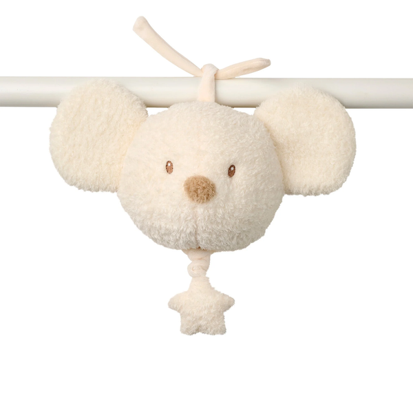 Fotoja e Loder me muzik  Mouse - 16 cm - Teddy Ecru