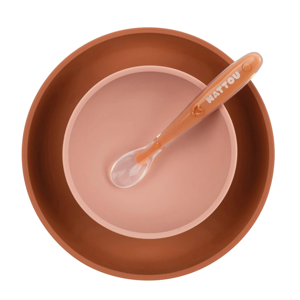 Fotoja e Set ushqimi për Fëmijë prej Silikoni, 4 copë - Silikon, Pink