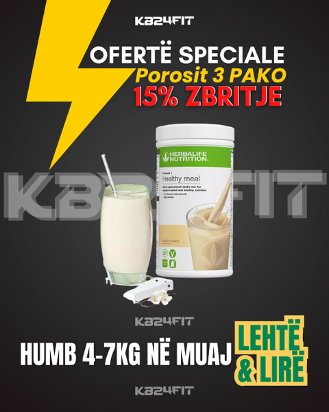 Fotoja e 3 x Pako 10 Ditore për Humbje Peshe KB24FIT Herbalife – 1 Formula 1 Healthy Meal, 550g + Plan Ushqimi Falas