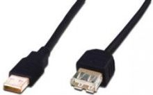 Fotoja e Kabllo Ansmann USB A - USB A AK-300201-050-S, 5m, e zezë