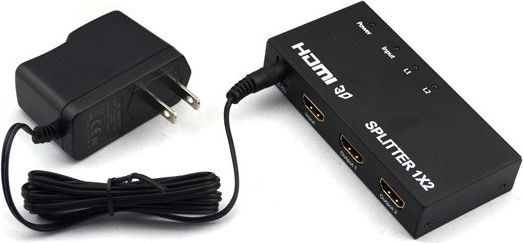 Fotoja e Ndarës Savio HDMI për 2 marrës (SAVIO CL-42), i zi