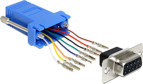 Fotoja e Përshtatës SUB-9 - RJ45 Delock, i kaltër