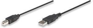 Fotoja e Kabllo Manhattan USB-A - USB-B, 1.8 m, e zezë