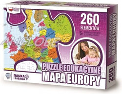 Fotoja e Puzzle Zachem Map of Europe (ZACH0064), 260 elemente, shumëngjyrësh