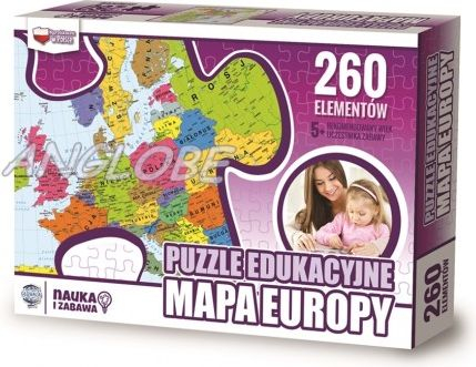 Fotoja e Puzzle Zachem Map of Europe (ZACH0064), 260 elemente, shumëngjyrësh